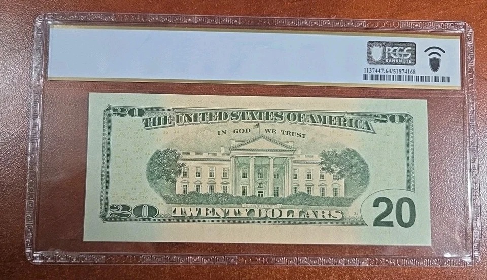 2004A $20 Federal Reserve Note San Francisco  Fr. 2092-L  PCGS 64PPQ Low Serial - Image 2 of 2