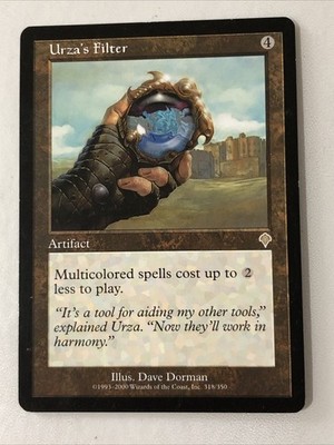 Urza s Filter X1 Invasion Ex Condition See Pics Front Back