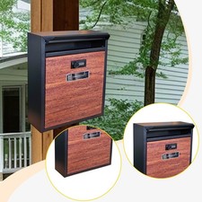 Wall Mount Mailbox, Post Box Locked External Large Entrance Drop Box Iron Letter