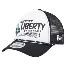 Unisex-New Era White/Black New York Liberty 9FORTY A-Frame Graphic Trucker Hat
