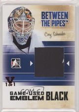 2010-11 ITG Between the Pipes Silver Emblem Vault Ruby 1/1 Cory Schneider 0ty6