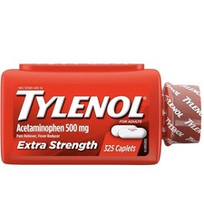 Tylenol Extra Strength Acetaminophen 500 mg, Fever Pain Reliever, 325 Caplets