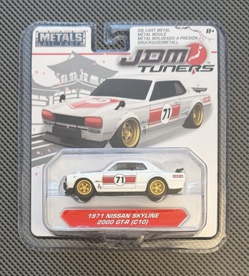 2018 Jada JDM Tuners Metals Die Cast 1971 Nissan Skyline 2000 GT-R (C10) White