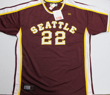 Vtg Elgin Baylor Hardwood Legends Jersey 3XL Maroon White Seattle Chieftains NWT