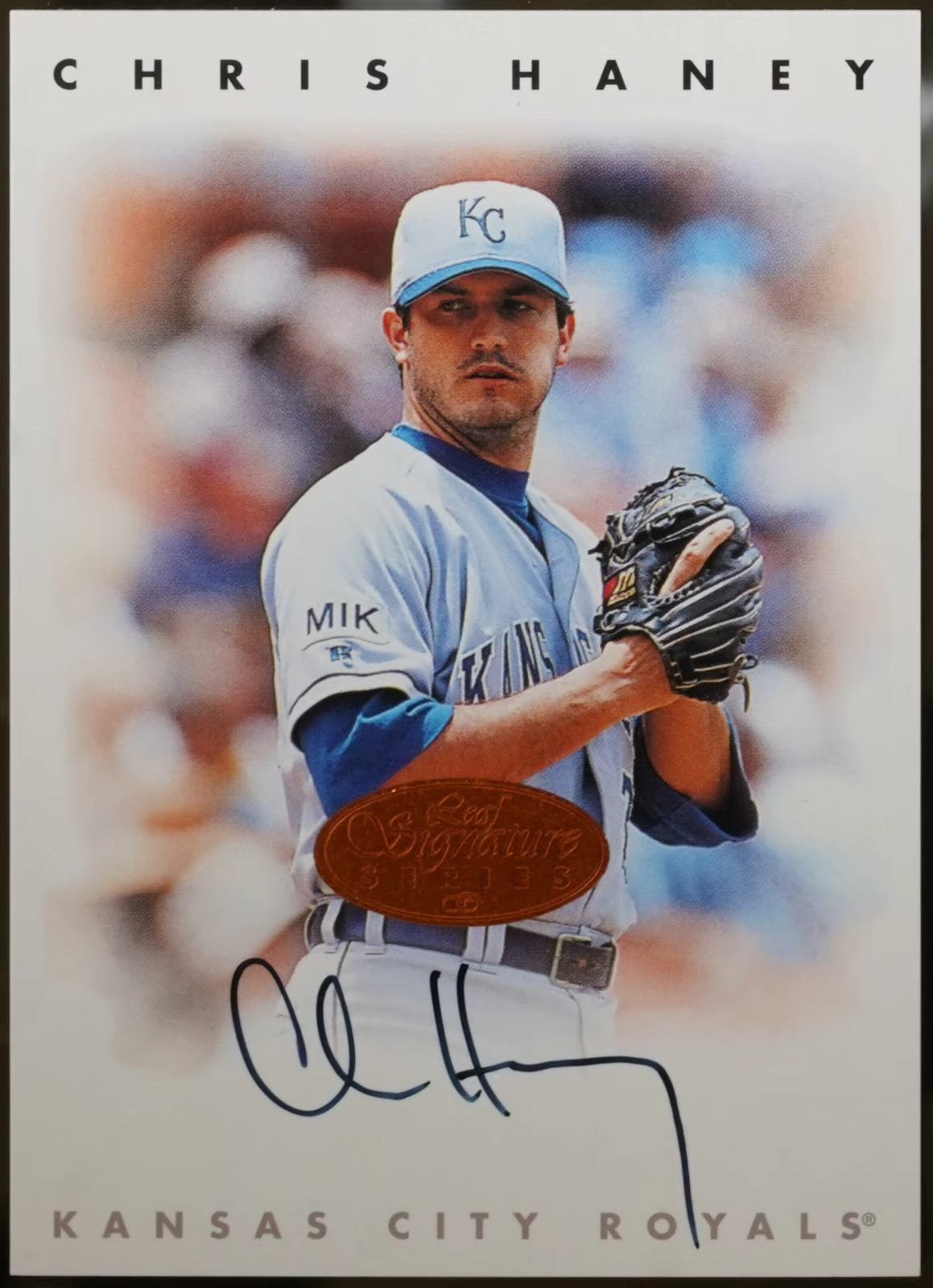 1996 Leaf Signature Series #NNO Chris Haney Autographs Bronze Baseball NM