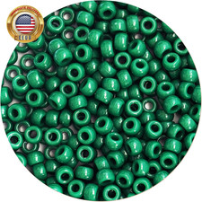 1000Pcs Green Pony Beads 6X9Mm Bulk Acrylic Kandi Beads for Friendship Bracelets