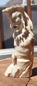 Incredible Vintage Native American Antler Warrior Sculpture Carving