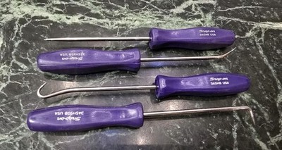 Snap-on Tools USA NOS 4pc DARK PURPLE Mini Hard Handle Pick / Awl