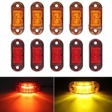 Marker Lights LED Truck Trailer Oval Clearance Side Lamp Amber / Red 10-20Pcs