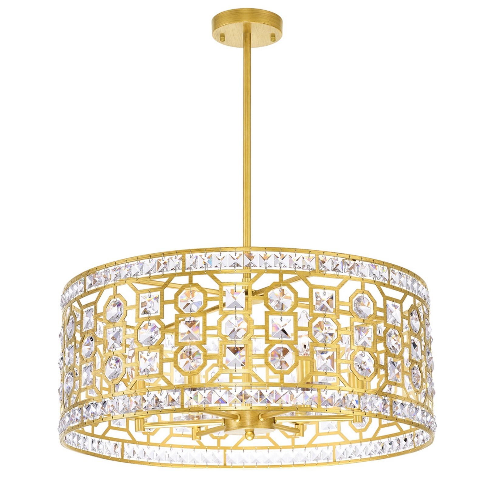 Belinda 6-Light Champagne Finish Crystal Chandelier