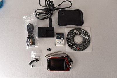 Casio EXILIM EX-G1 12.1MP Shock Resistant Digital Camera - Red