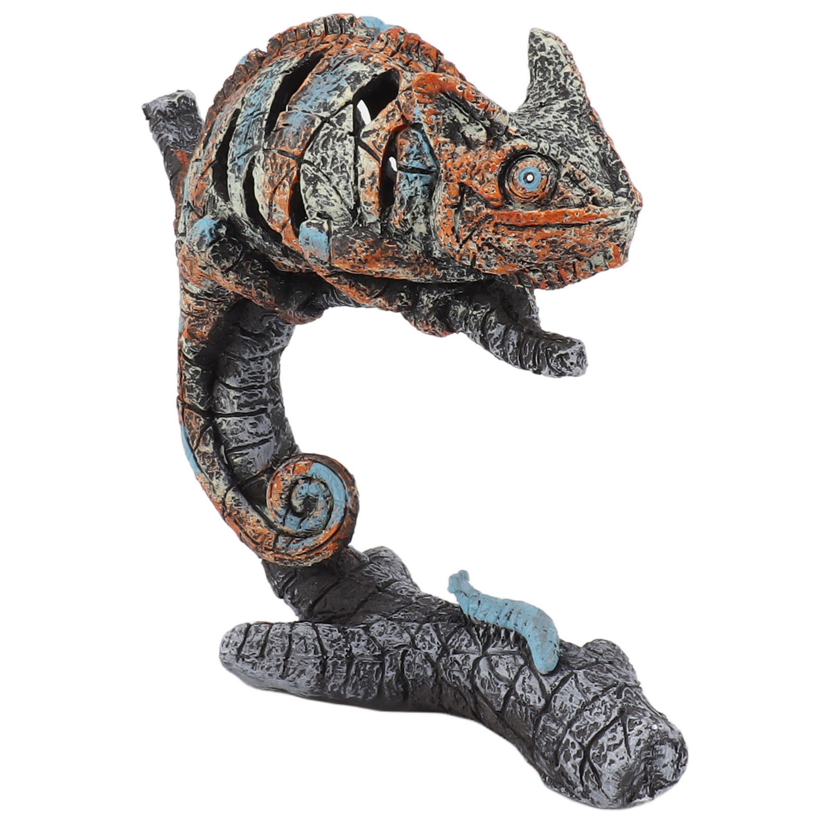 Chameleon Statue Sculpture Resin Chameleon Wild Animal Figurine Ornament For Hom