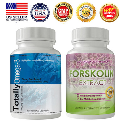 Omega- 3 Fish Oil Heart Support Supplement & Forskolin Extract Weight Management