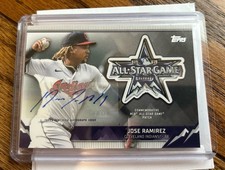 2021 Topps Update AllStar Game Sleeve Patch AUTO /10 ASGPJR Jose Ramirez Indians