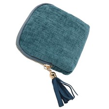 2-5 Compartment Jewelry Bag For Travel Peacock Green
