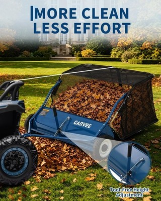 Tow Behind Lawn Sweeper 42 Inch 14 cu ft Heavy Duty Leaf Grass Collector