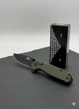 SOG Terminus XR Cryo D2 Folder 3" Blade, 7" Overall, Green Handle Black Blade