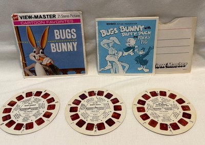 VINTAGE VIEW-MASTER 3D BUGS BUNNY/DAFFY DUCK/PORKY PIG , 3 DISCS W/BOOKLET B531