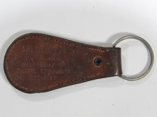 VTG Leather Ahlschwede Ford Crete Nebraska Dealership Key FOB Chain Dealer NE - 第 1/3 張圖片