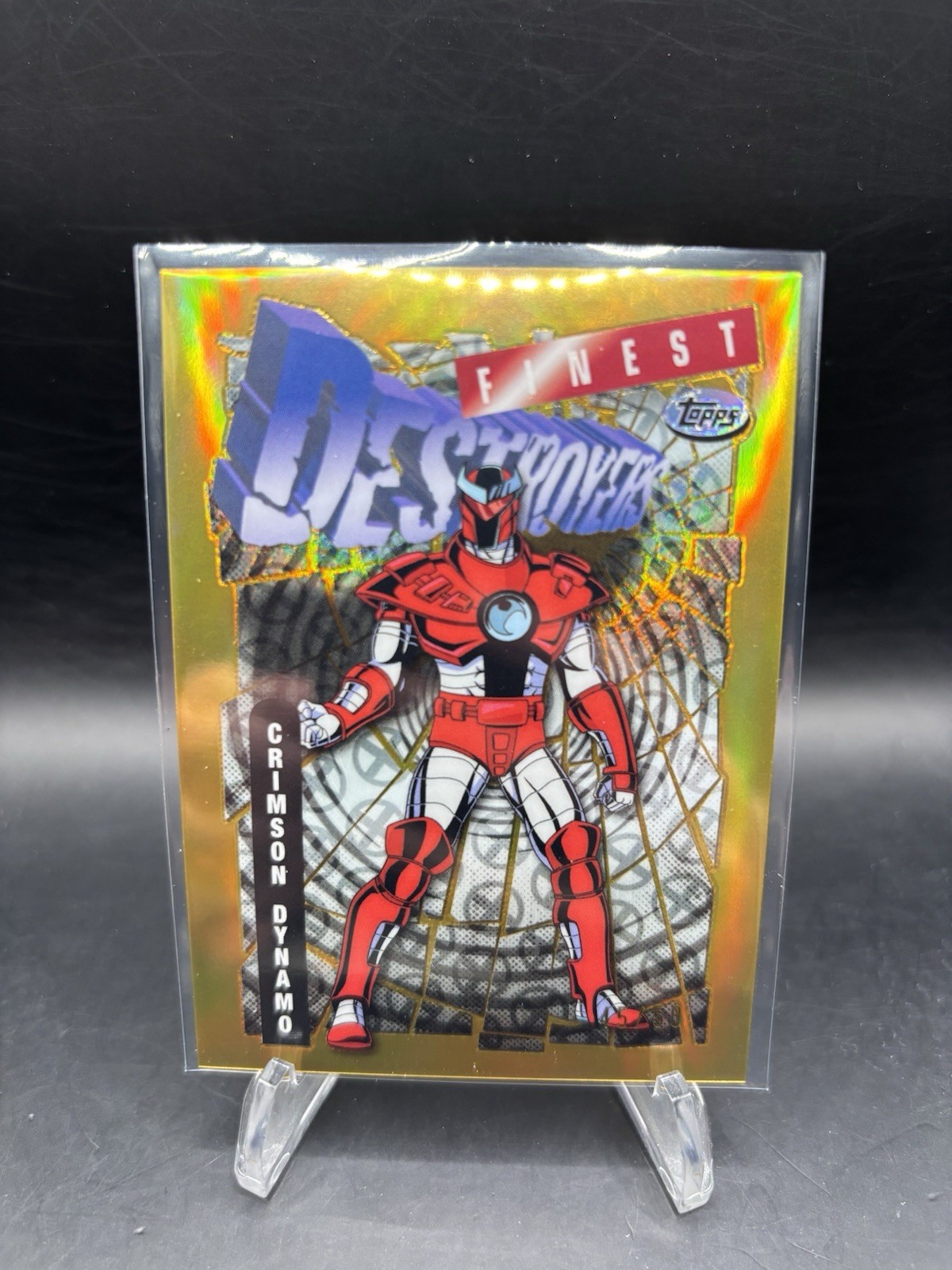 2025 Topps Finest X-Men '97 Uncommon Gold /50 Crimson Dynamo #71 Refractor