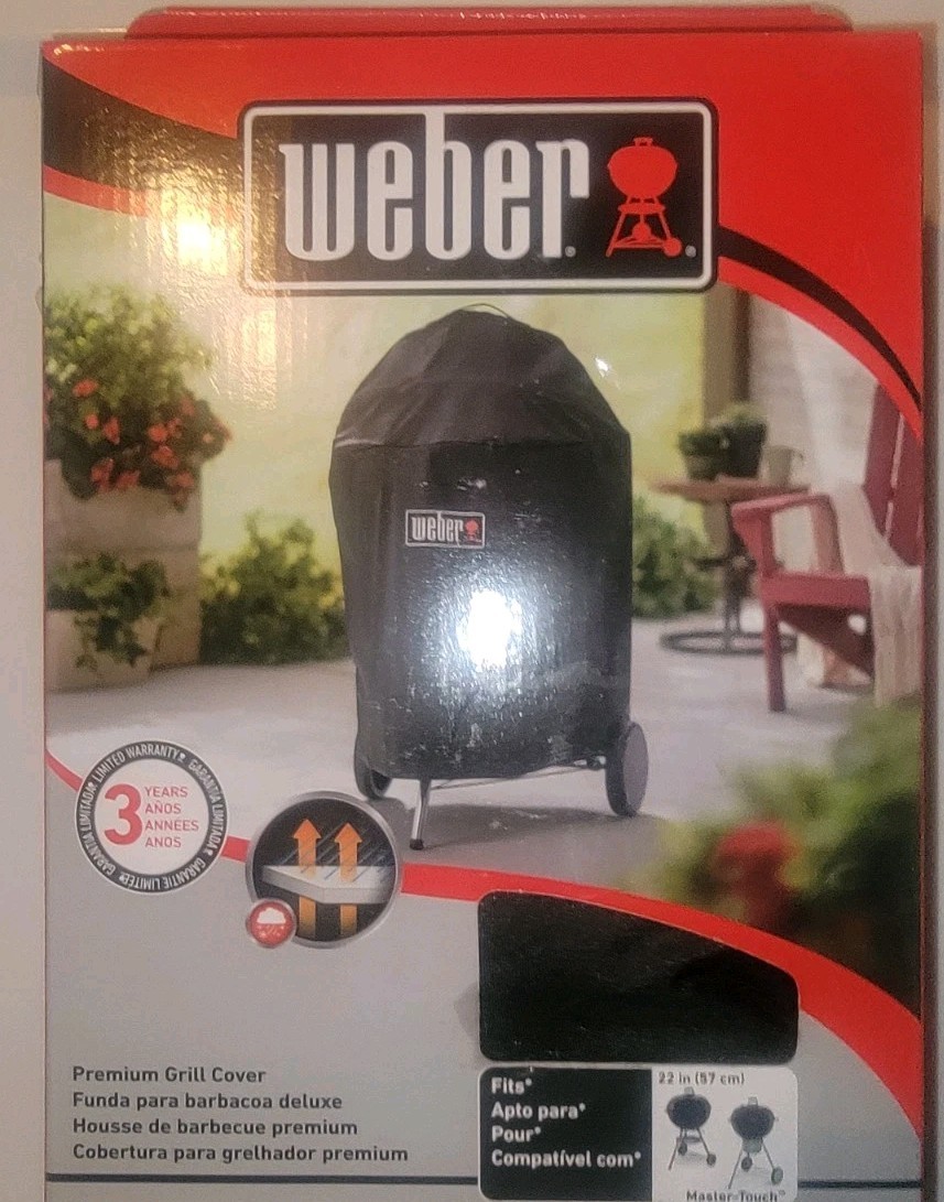 Weber 7150 Kettle Premium Grill Cover 22" Inch Master-Touch Black