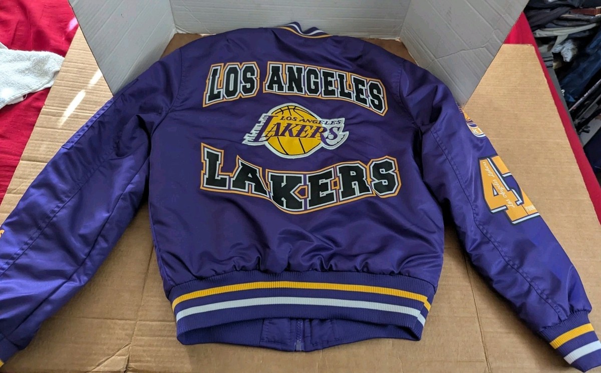 LA Lakers NBA ULTRA GAME Licensed Purple Varsity Jacket Size XS | eBay