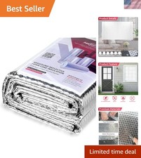 Reflective Insulation Aluminum Foil Sheets 23.6 in X 10ft, Bubble Wrap for Packi