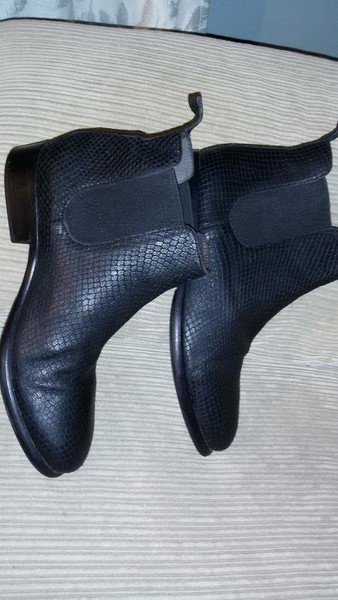 Women Billi Bi Boots Black Leather 38.5 #5YXR