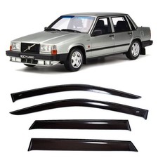 Tape-on Window Visors Sun Rain Guards Fit Volvo 740 Sd 1984-1992 Wind Deflectors