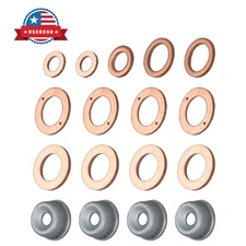 Injector Seal Kit Assortment with Heat Shield Replace Fit for Kubota V1903 V3300