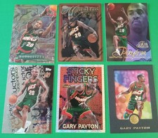 6 Gary Peyton NBA Insert Cards w/Flair Showcase,Topps Finest Maestros And Topps
