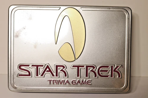 Vintage Star Trek Trivia Board Game in Tin Metal Box by Mattel 2000