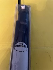 Large It  s Raining Umbrella Navy Blue and White Stripe