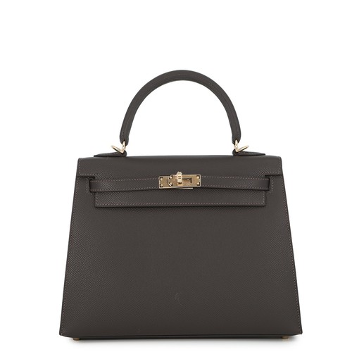 HERMES Kelly Sellier Size 25 Epsom Be Blanc