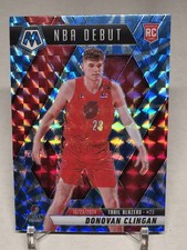2024-25 Panini Mosaic Donovan Clingan NBA Debut Rookie #261 Reactive Blue Prizm