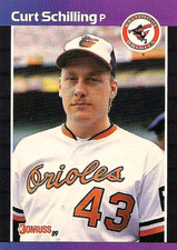 1989 Donruss #635 Curt Schilling RC With Period After Inc 1 Asterisk BAD CORNER