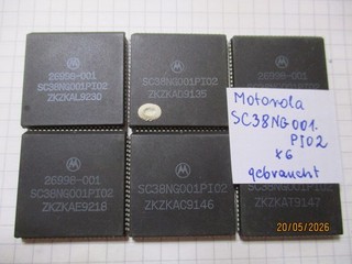 6 Stück Vintage Motorola SC38NG001PI02 PLCC gebraucht ungeprüft