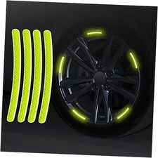 20pcs Reflective Wheel Rim Stripe Decal Sticker for Car Fluorescent Green