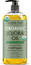 100 Pure Organic Jojoba Oil for Hair, Skin, and Nails 8 Fl Oz