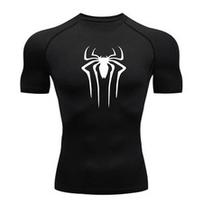 Men Compression Shirt Gym Fitness Quick Dry Super Hero Running Sports T-Shirt