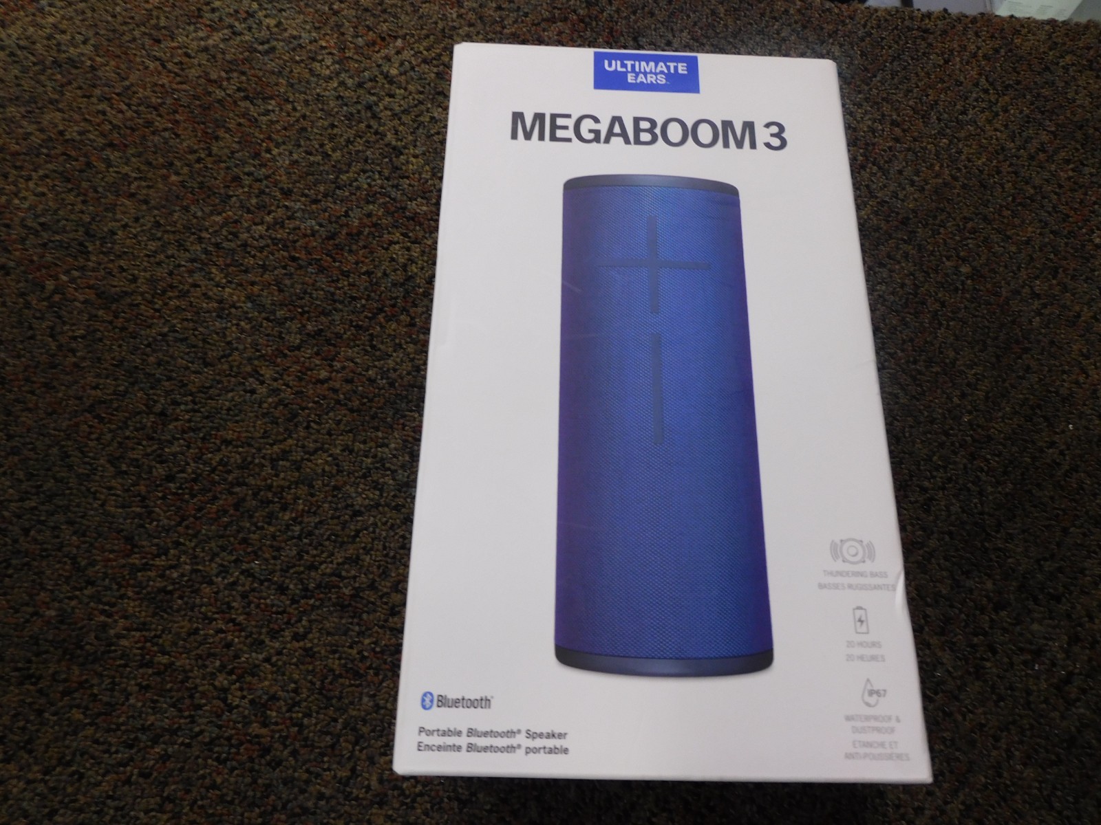 Ultimate Ears MEGABOOM 3 Portable Bluetooth Speaker 984-001392 Blue