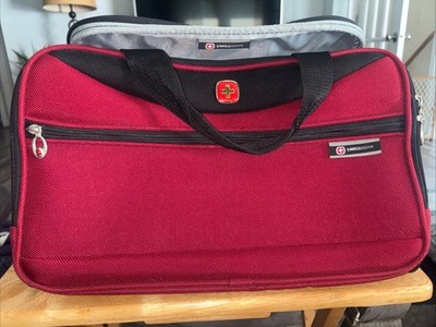 SwissGear Red Black Duffel Bag Travel Gym 16x9x10