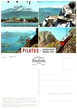 Vintage Postcard Mount Pilatus Round Trip Lucerne Switzerland
