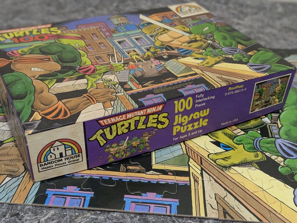 Rompecabezas Teenage Mutant Ninja Turtles Tmnt 100 piezas techo 1987 vintage Foto 4 de 4