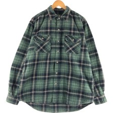 Used FIELD AND STREAM long-sleeved flannel check shirt men's size XL equivalent