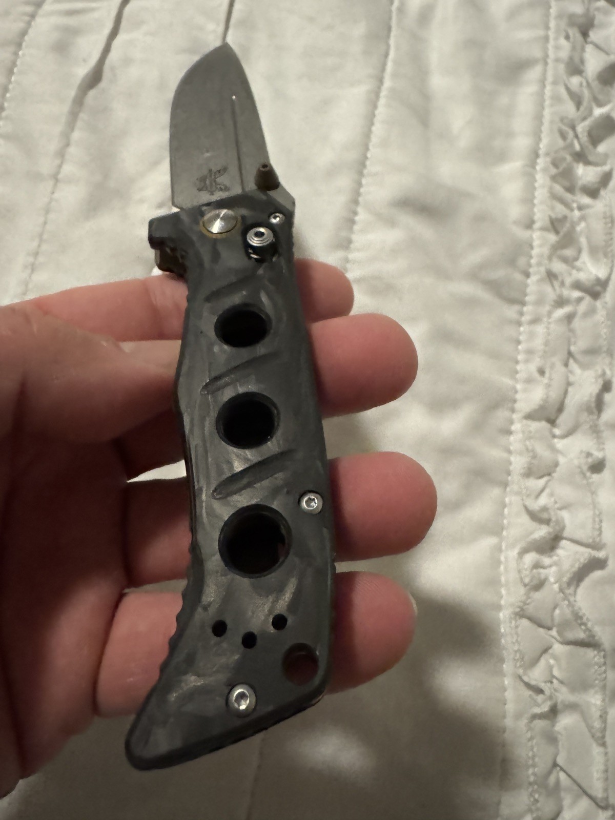 Benchmade Mini Adamas 273-03 CPM-MagnaCut Marbled Carbon Fiber Handle Knife