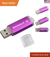 High-Speed 64GB Purple USB Flash Drive - Versatile, Compact Memory Solution