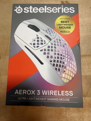 SteelSeries Aerox 3 Wireless Ultra Light Weight Gaming Mouse Snow White 62608