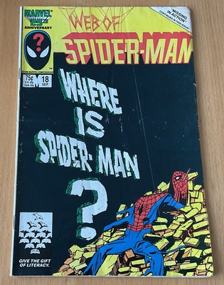 Marvel Web of Spider-Man #18 Sep 86 1st Eddie Brock Venom VG-FN/BB/1st Print  