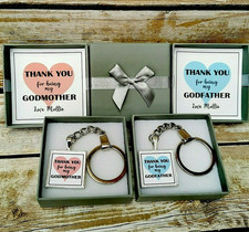 PERSONALISED GODFATHER GODMOTHER THANK YOU GIFT BAPTISM CHRISTENING DAY KEEPSAKE